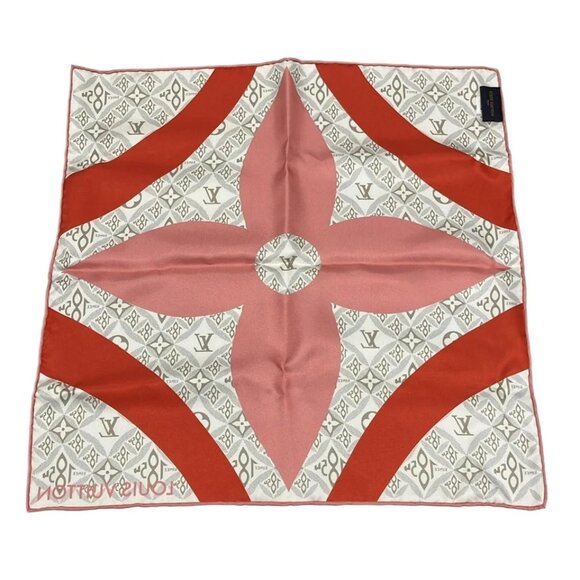 LOUIS VUITTON White Pink Multi Scarf 244-061325 - Picture 2 of 5